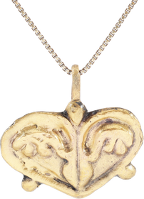 ANCIENT VIKING HEART PENDANT NECKLACE, 866-1067 AD - The History Gift Store