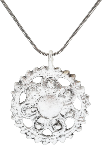 MEDIEVAL CHRISTIAN WHEEL OF FORTUNE AMULET NECKLACE - The History Gift Store