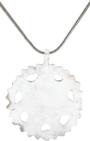 MEDIEVAL CHRISTIAN WHEEL OF FORTUNE AMULET NECKLACE - The History Gift Store
