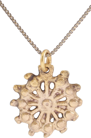 ROMAN WHEEL OF FORTUNE AMULET NECKLACE, 3RD-6TH CENTURY AD - The History Gift Store