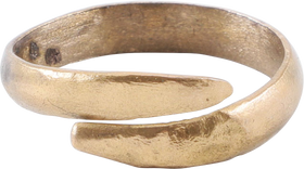 ANCIENT VIKING COIL RING, C.850-1050 AD, SIZE 9 ¼ - The History Gift Store