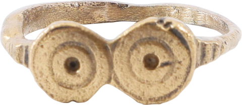 ROMAN EVIL EYE MYSTICAL RING, 1ST-3RD C. AD, SIZE 6 3/4 - The History Gift Store