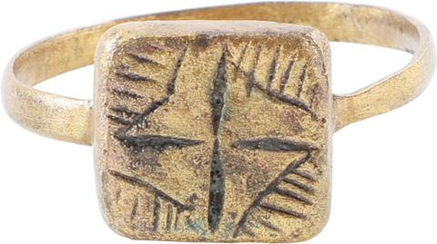 ROMAN CHRISTIAN RING, 300-450 AD, SIZE 9 3/4 - Fagan Arms