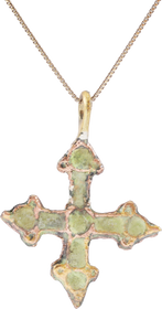 MEDIEVAL UKRAINIAN/RUSSIAN ENAMELED CROSS NECKLACE, 10TH-13TH CENTURY - Fagan Arms