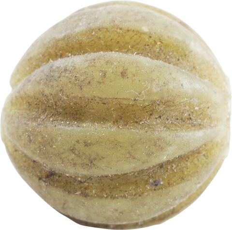 FINE VIKING MELON FORM GLASS BEAD 850-1050 AD - Fagan Arms