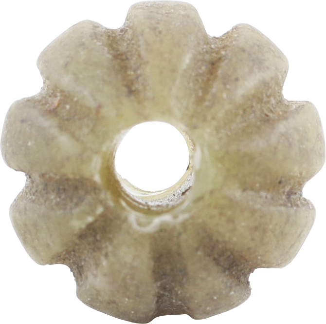 FINE VIKING MELON FORM GLASS BEAD 850-1050 AD - Fagan Arms