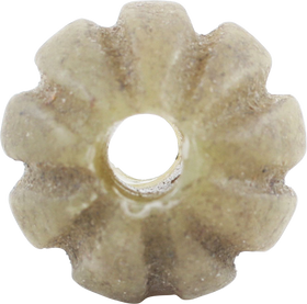 FINE VIKING MELON FORM GLASS BEAD 850-1050 AD - Fagan Arms