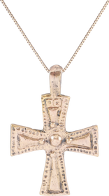 BYZANTINE CROSS PENDANT NECKLACE 6TH-8TH CENTURY AD - Fagan Arms