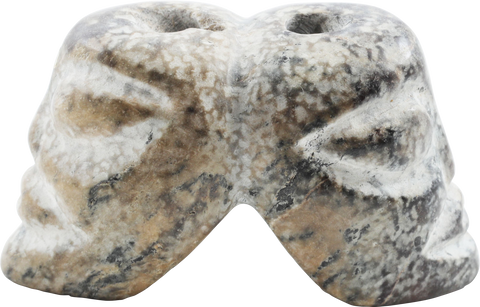 OLMEC PRECOLUMBIAN STONE JANUS PENDANT 1150-550 BC - Fagan Arms