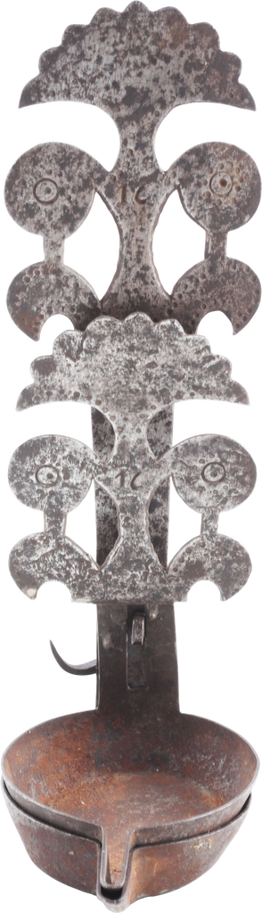 FINE PENNSYLVANIA DOUBLE BETTY LAMP 18TH-EARLY 19TH CENTURY - Fagan Arms