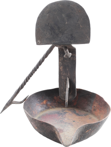 COLONIAL AMERICAN GREASE LAMP, 17TH-18TH CENTURY - Fagan Arms