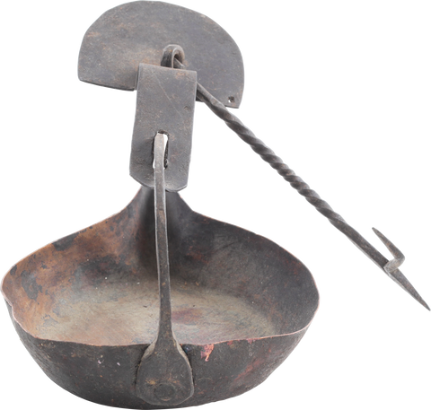 COLONIAL AMERICAN GREASE LAMP, 17TH-18TH CENTURY - Fagan Arms