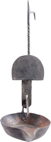 COLONIAL AMERICAN GREASE LAMP, 17TH-18TH CENTURY - Fagan Arms