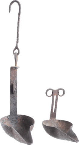 COLONIAL AMERICAN DOUBLE BETTY LAMP C.1700-50 - Fagan Arms