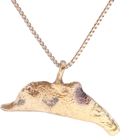 GREEK/UKRAINE BRONZE DOLPHIN PENDANT NECKLACE, 5TH-4TH CENTURY BC - Fagan Arms