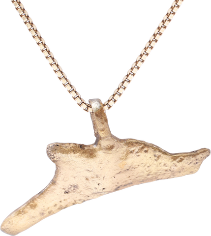GREEK/UKRAINE BRONZE DOLPHIN PENDANT NECKLACE, 5TH-4TH CENTURY BC - Fagan Arms