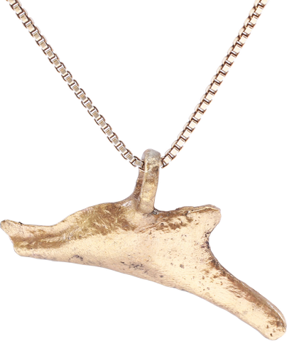 GREEK/UKRAINE BRONZE DOLPHIN PENDANT NECKLACE, 5TH-4TH CENTURY BC - Fagan Arms