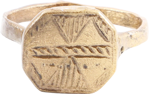 BYZANTINE CHRISTIAN RING, 5TH-9TH CENTURY AD, SIZE 10 ½ - Fagan Arms