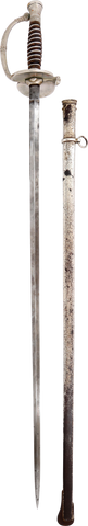 BELGIAN SILVERED HILTED OFFICER’S SWORD, LAST QUARTER OF THE 19TH CENTURY - Fagan Arms