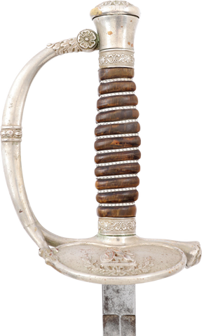 BELGIAN SILVERED HILTED OFFICER’S SWORD, LAST QUARTER OF THE 19TH CENTURY - Fagan Arms