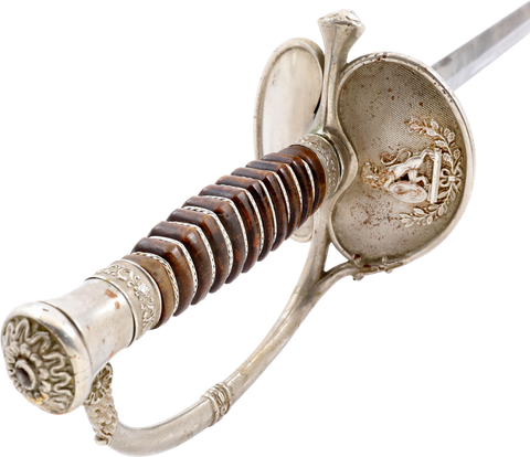 BELGIAN SILVERED HILTED OFFICER’S SWORD, LAST QUARTER OF THE 19TH CENTURY - Fagan Arms