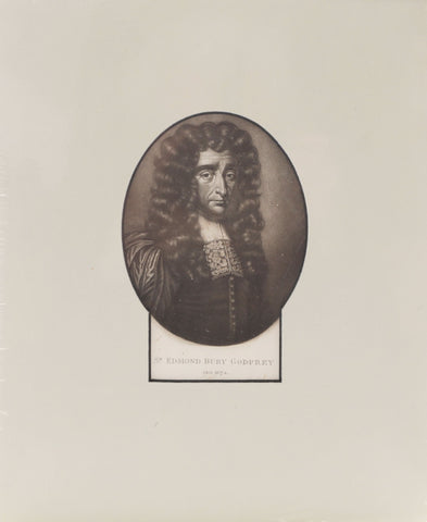 ORIGINAL ENGLISH LITHOGRAPH, Sir Edmund Bury Godfrey - Fagan Arms