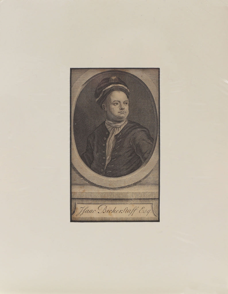 ORIGINAL ENGLISH LITHOGRAPH, Issac Bickerstaff Esq - Fagan Arms