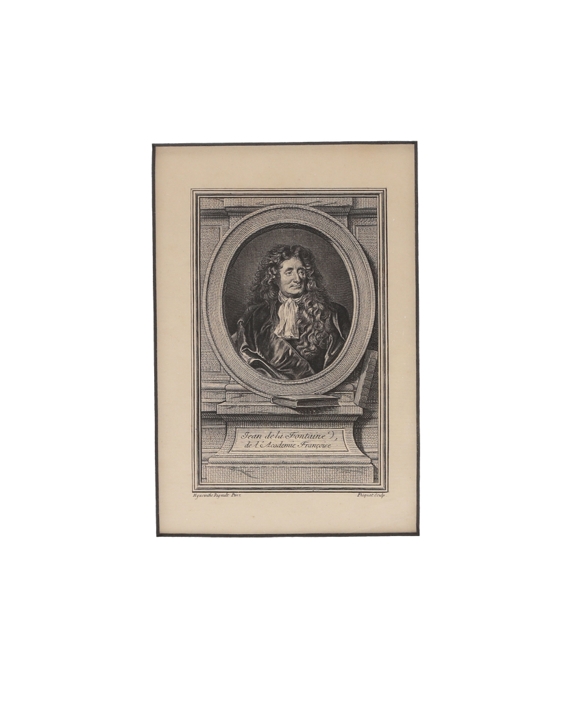 ORIGINAL ENGLISH LITHOGRAPH 1726 JEAN DE LA FONTAINE - Fagan Arms
