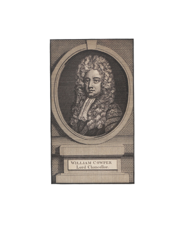 ORIGINAL ENGLISH LITHOGRAPH WILLIAM COWPER - Fagan Arms