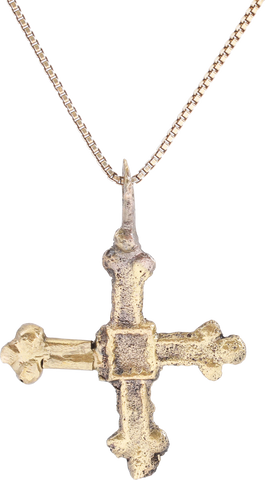 FINE EARLY CHRISTIAN CONVERT’S CROSS NECKLACE, 9TH-11TH CENTURY AD - Fagan Arms