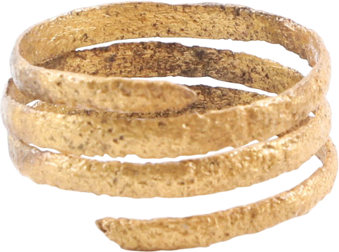 VIKING COIL RING, 9TH-10TH CENTURY AD, SIZE 9 - Fagan Arms