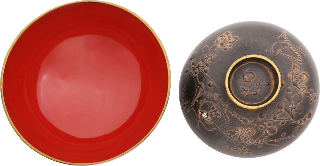 RARE TECHNIQUE EDO PERIOD JAPANESE BOWL AND COVER - Fagan Arms