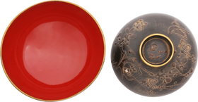 RARE TECHNIQUE EDO PERIOD JAPANESE BOWL AND COVER - Fagan Arms