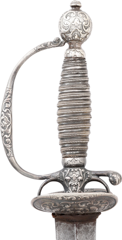 ENGLISH SILVER HILTED SMALLSWORD C.1757-58 - Fagan Arms