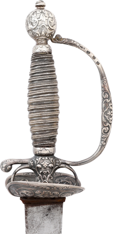 ENGLISH SILVER HILTED SMALLSWORD C.1757-58 - Fagan Arms