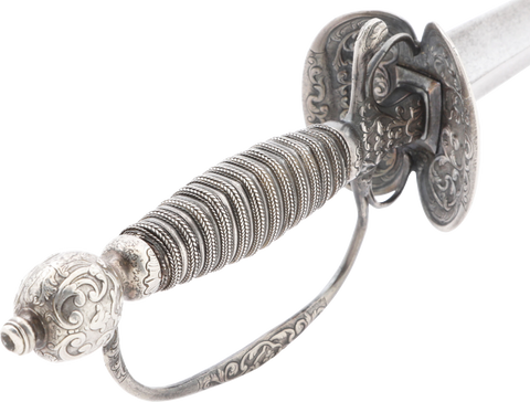 ENGLISH SILVER HILTED SMALLSWORD C.1757-58 - Fagan Arms