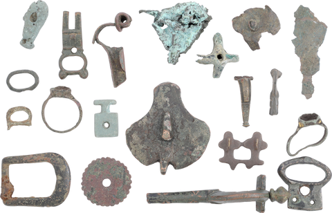 MIXED ANCIENT, MEDIEVAL AND LATER BRONZE ARTIFACTS - Fagan Arms