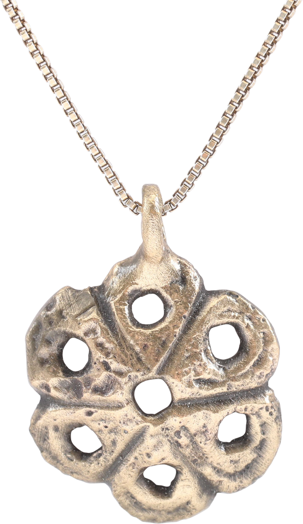ROMAN WHEEL OF FORTUNE AMULET NECKLACE, 5TH-7TH CENTURY AD - Fagan Arms