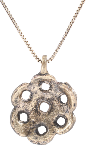 ROMAN WHEEL OF FORTUNE AMULET NECKLACE, 5TH-7TH CENTURY AD - Fagan Arms