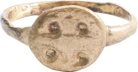 RARE EARLY CHRISTIAN RING, 3RD-6TH CENTURY AD, SIZE 8 ¼ - Fagan Arms