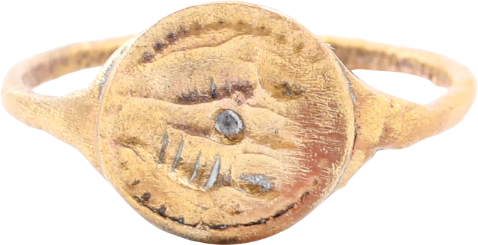 FINE ZOROASTRIAN FIRE ALTAR RING, PERSIA, 100BC-200AD, SIZE 8 1/2 - Fagan Arms