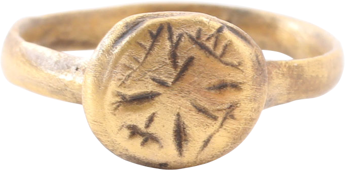 ANCIENT GREEK CHRISTIAN RING, 4TH-5TH CENTURY AD, SIZE 5 1/2 - Fagan Arms