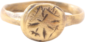ANCIENT GREEK CHRISTIAN RING, 4TH-5TH CENTURY AD, SIZE 5 1/2 - Fagan Arms