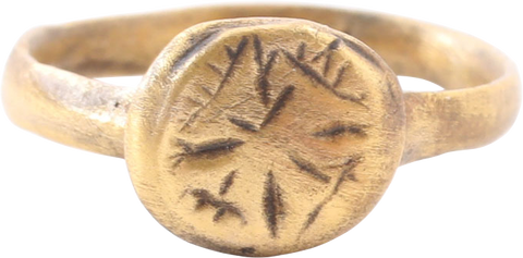 ANCIENT GREEK CHRISTIAN RING, 4TH-5TH CENTURY AD, SIZE 5 1/2 - Fagan Arms