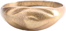 ANCIENT ROMAN/MEDIEVAL EVIL EYE RING, 4TH-8TH CENTURY AD, SIZE 8 - Fagan Arms