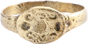 ROMAN WHEEL OF FORTUNE RING C.100-350 AD, SIZE 9 ¾ - Fagan Arms