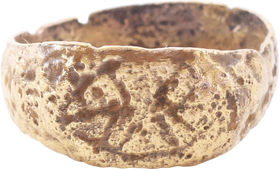 MEDIEVAL EUROPEAN MAN’S RING 8TH-12TH CENTURY AD, SIZE 10 ¼ - Fagan Arms
