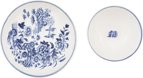 FIRST PERIOD WORCESTER TEA BOWL AND UNDER BOWL 1765-83 - Fagan Arms