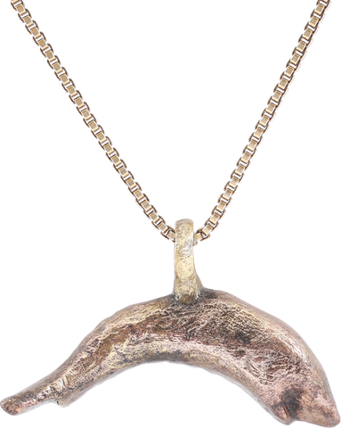 ROMAN GILT DOLPHIN PENDANT NECKLACE C.100-300 AD - Fagan Arms