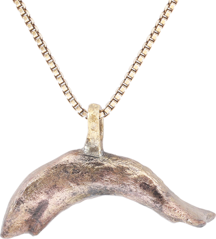 ROMAN GILT DOLPHIN PENDANT NECKLACE C.100-300 AD - Fagan Arms